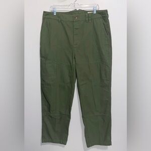Imperfects Pants Mens 36 Courier Green Double Knee Carpenter Canvas Buckle Back